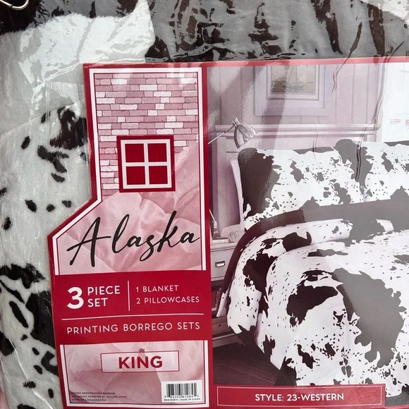 Size King Cow Print Bed Set - Picture 2 of 3